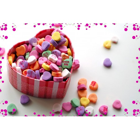 Valentine's Day, 24"x16" Photographic Print Poster Valentine hearts candy Poster, hug me