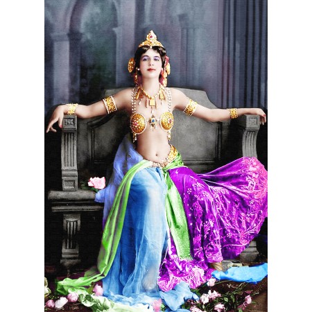 Mata Hari exotic dancer 1907 24"x33" Photographic Print Poster vintage