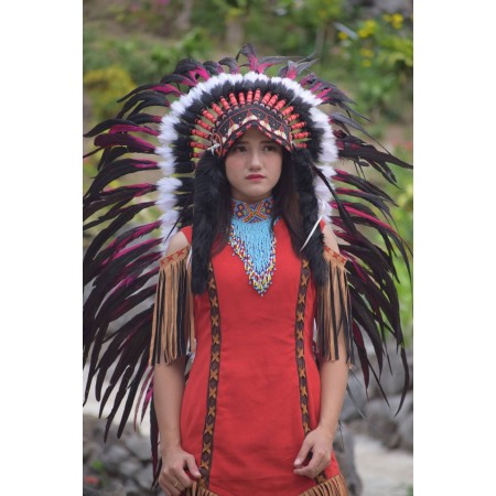 Native American Tribes, Photographic Print Poster Topi Indian,Warbonnet, bulu, Ayam