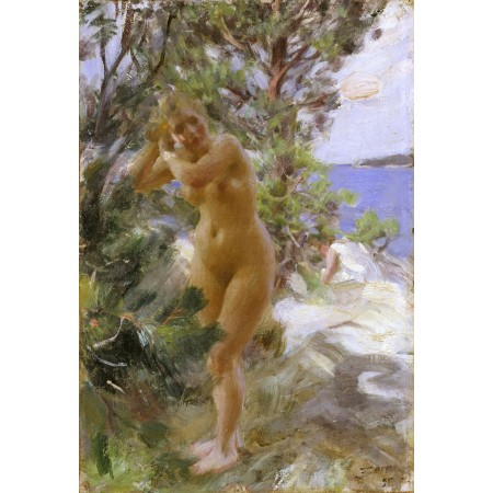 24x35in Photographic Print Poster After the Bath Anders Zorn National museum