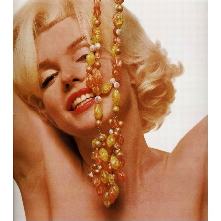 Marilyn Monroe 21"x24" Photographic Print Poster holding beads, Most Popular Sex Symbols Celebrities Vintage Photos