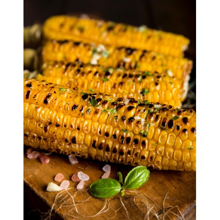 Freshly grilled corn 24"x30" Photographic Print Poster Food & Beverages