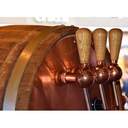 32x24 in Photographic Print Poster Barrel Beverages Beer Wine Oak Wood Brass faucet