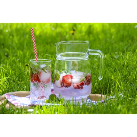 36"x24" Photographic Print Poster Strawberry Drink Fruit Tea Ice Refreshment Summer