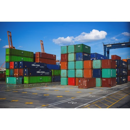 Photographic Print Poster Photographic Business Cargo Containers Crate Export Freight