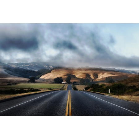 35"x24" Photographic Print Poster California Road Highway Hills Landscape Scenic