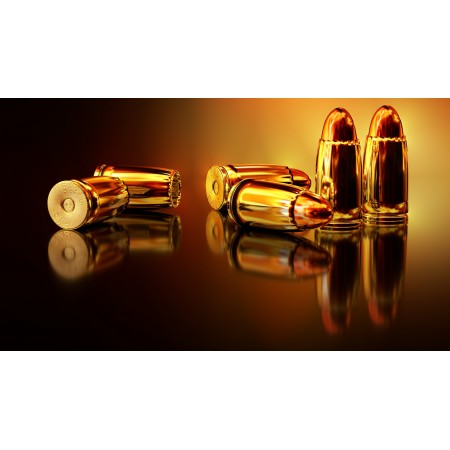 42x24 in Photographic Print Poster Cartridges Weapon War Hand Gun Ammunition Metal