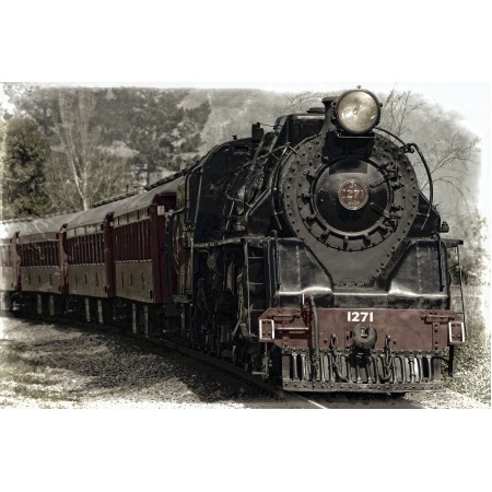 36x24 in Photographic Print Poster Locomotive Steam locomotive Train Monument Railroad