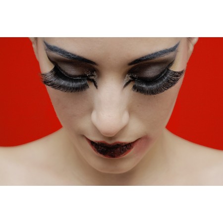 Photographic Print Poster Make-up Model Eyelash Browse Lip Lipstick Design