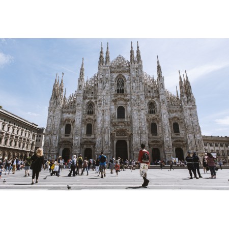 36x24 in Photographic Print Poster Milan cathedral Church Architecture People Facade
