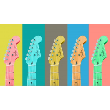 42x24 in Photographic Print Poster Guitars Strings Musical instruments Colorful Music