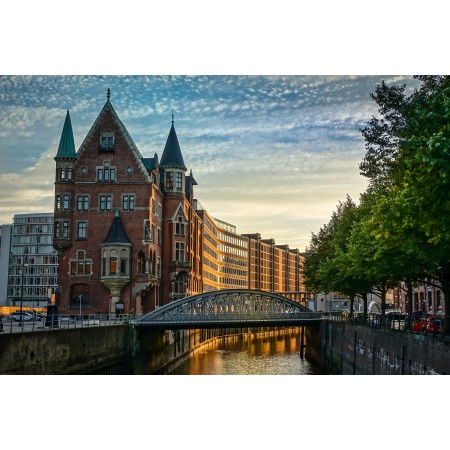 35x24 in Photographic Print Poster Hamburg Speicherstadt Channel Houses Germany