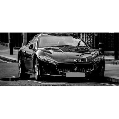 53"x24" Photographic Print Poster Maserati Granturismo Black Car Vehicle