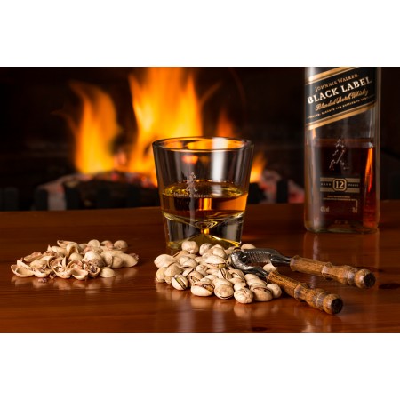 36x24 in Photographic Print Poster Whisky Fireside Alcohol Beverage Glass Liquor