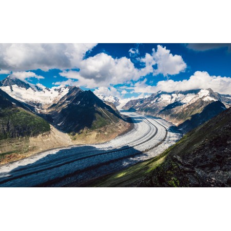38x24 in Photographic Print Poster Valais Alpine Mountains Glacier Switzerland