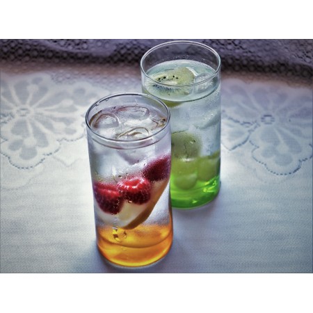31"x24" Photographic Print Poster Water Cold Glass Frozen Refreshment Detox Cup