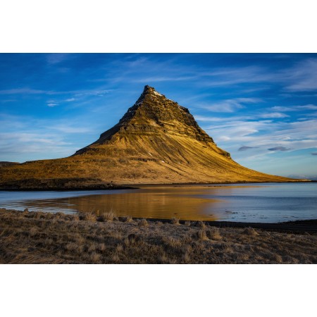 36x24 in Photographic Print Poster Iceland Vesturland Grundarfjörður Kirkjufell Clouds