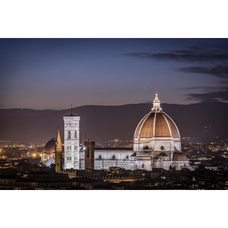 36x24 in Photographic Print Poster Florence cathedral Cathedral Night Illuminated