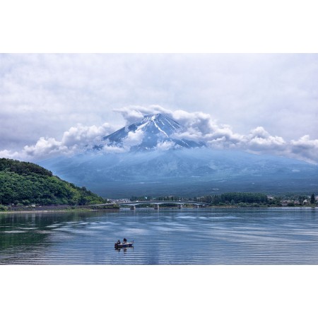36x24 in Photographic Print Poster Japan Mountain Volcano Fuji Sky Nature Clouds