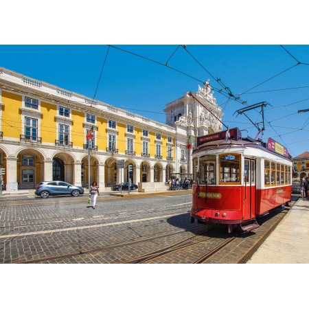 33x24 in Photographic Print Poster Tram Train Travel Lisbon Portugal Architecture