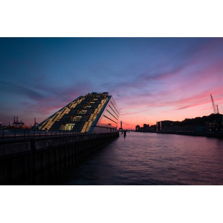 36x24 in Photographic Print Poster Dockland Hamburg Port Architecture Elbe Water