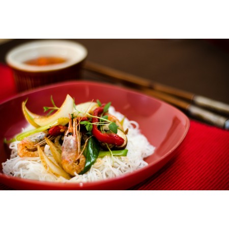 36x24 in Photographic Print Poster Food Asian Prawns Noodles Sticks Rice Eat Shrimp