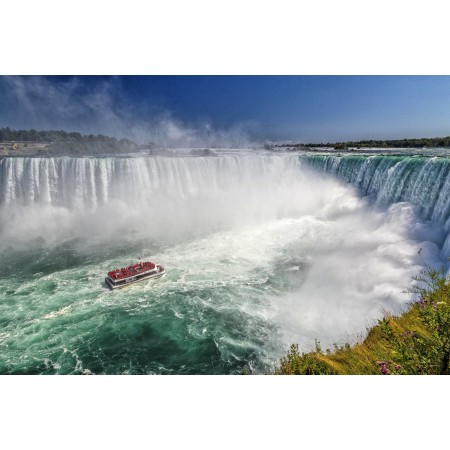 36x24 in Photographic Print Poster Waterfall Boat Niagara falls Canada Water