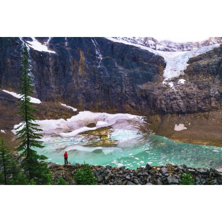 36x24 in Photographic Print Poster Glacier Melting Global warming Spring Snow Ice