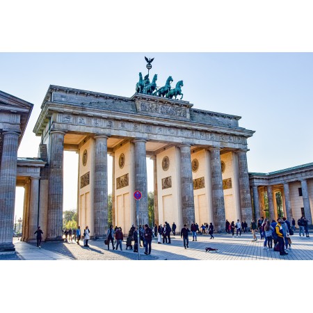 36x24 in Photographic Print Poster Brand front of the brandenburg gate Berlin