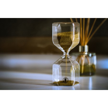 36x24 in Photographic Print Poster Indoor Time Waiting Classic Mood White Hourglass