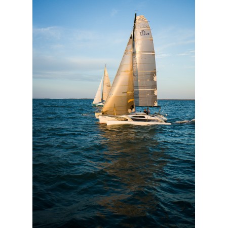 24x17 in Photographic Print Poster Sailing Sport Water Waves Sail Boat Sea Leisure