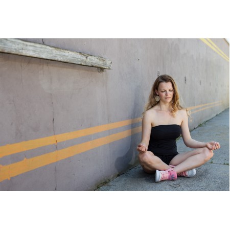 36x24 in Photographic Print Poster Meditation Yoga Woman Blond Person Female Legged
