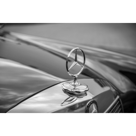36"x24" Photographic Print Poster Mercedes Star Trademarks Automotive Chrome Vehicle