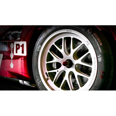 42"x24" Photographic Print Poster Racing Car Rim Mature Sport Racing Red Wheel