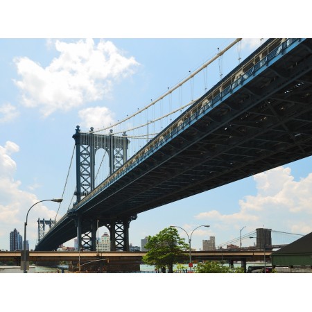 31x24 in Photographic Print Poster Bridge Brooklyn Sky Clouds New York City