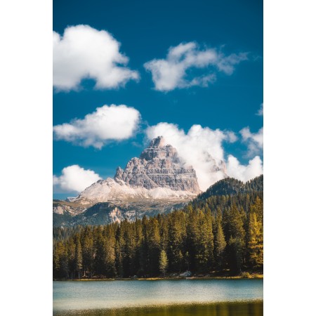 24x16 in Photographic Print Poster Lake Mountains Forest Trees Woods Conifers
