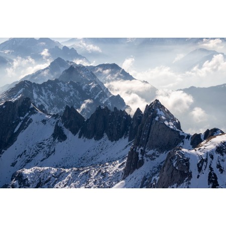 36x24 in Photographic Print Poster Peak Summit Mountains Snow mountains Alps Alpine
