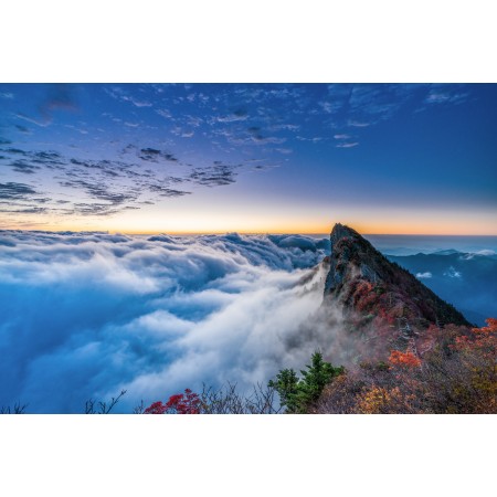 36x24 in Photographic Print Poster Mountain Cloud Peak Sea of clouds Landscape Scenic