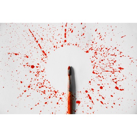 36x24 in Photographic Print Poster Paint Brush Splash Red paint Splatter Artwork