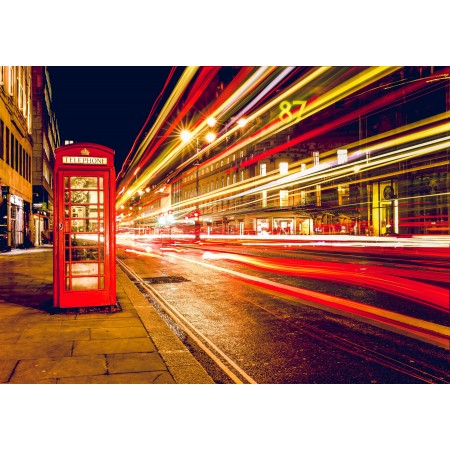 33x24 in Photographic Print Poster Telephone booth Red London England Uk Street