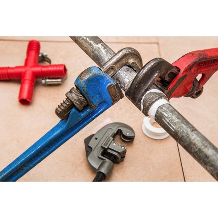 Poster Plumbing Pipe Wrench Plumber Repair Maintenance