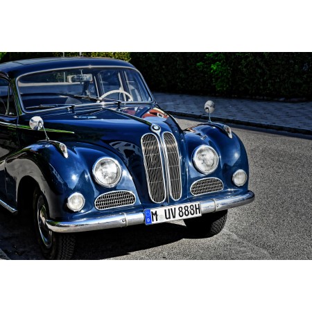 36"x24" Photographic Print Poster Bmw Baroque Angel V8 Vintage Bmw 502 Classic