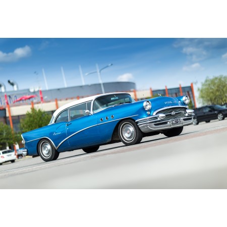 24"x36" Poster Buick Oldtimer Old Car Blue Car Classic Vintage