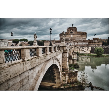 Poster Bridge River Castel Sant'angelo Landmark Monument