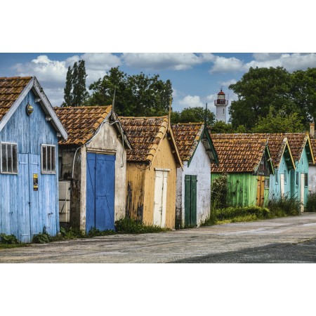 36x24in Poster Cottages Island France Vacations Tourism House