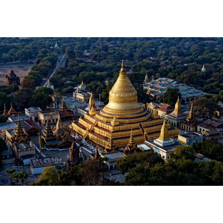 35x24in Poster Shwezigon Pagoda Temple Myanmar Shwezigon Paya