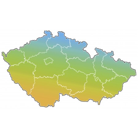 41x24in Poster Blank map of the Czech Republic