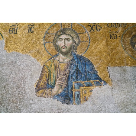 35x24in Poster Jesus Picture Hagia Sophia Design Mounting