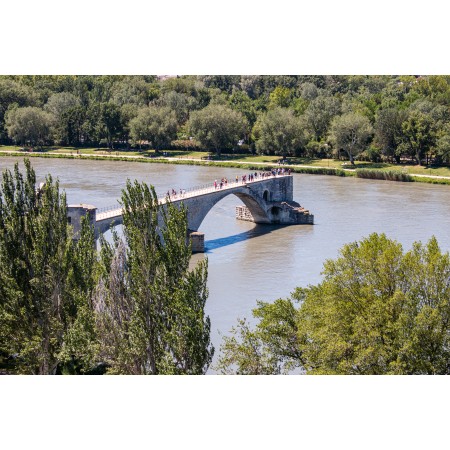 36x24in Poster Provence Rhone Avignon Bridge South France Summer
