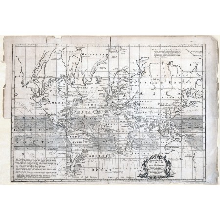 24x35in Poster An accurate chart of the world Shifting trade winds variations of the compass